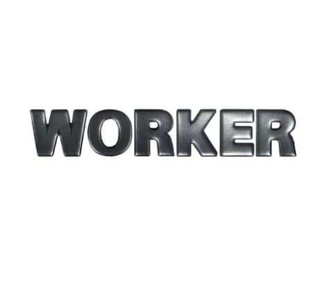 Emblema resinado frontal WORKER